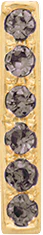 Yellow Gold, Brown Diamond Letter Bead - Image 9